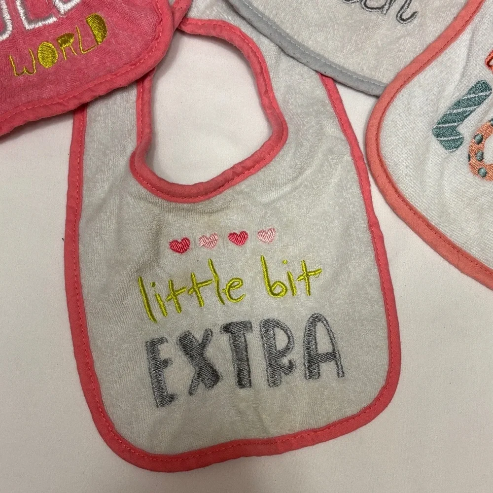 Colorful terry cloth Baby Bib girls bundle Set